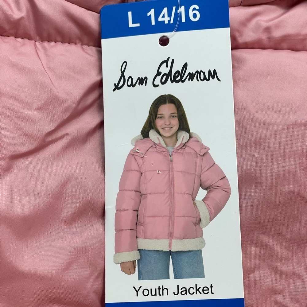 Sam Edelman Jacket Pink Sherpa Star
Puffer Youth L 14/16
NWT - Picture 3 of 11